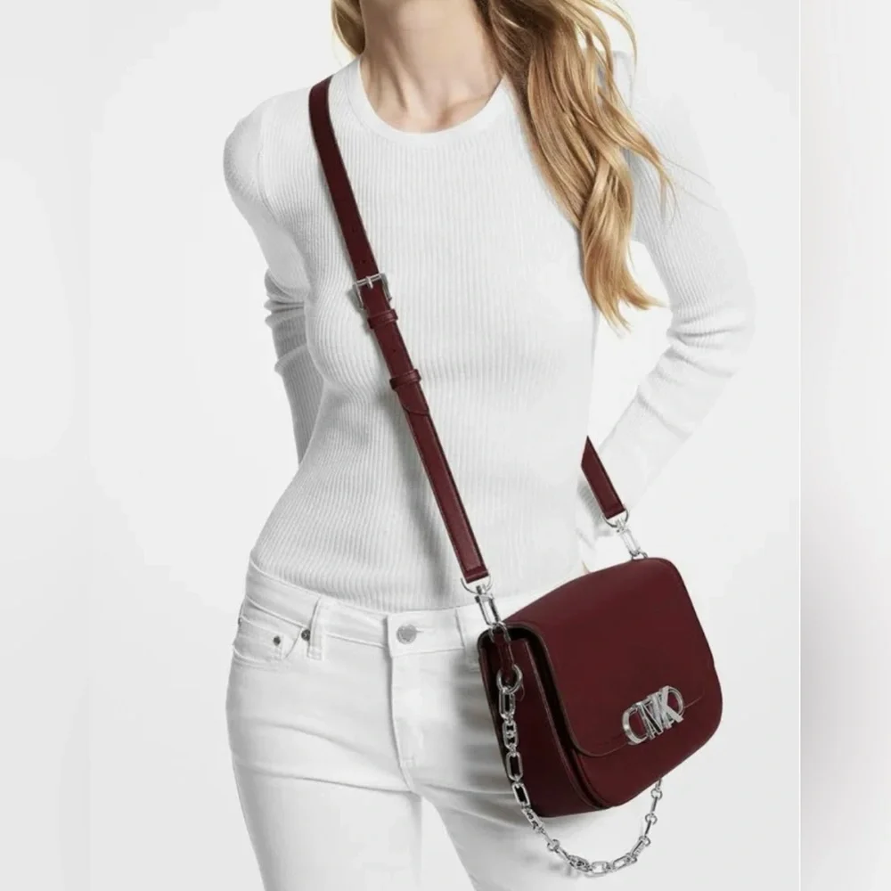 Michael Kors Parker Leather Shoulder Bag - Picture 2 of 9